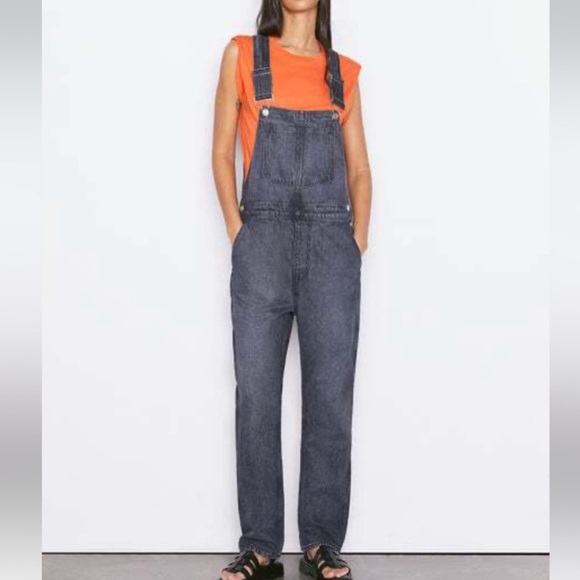 Frame Denim Classic Straight Leg Blackwater Overalls Size X-Small - Picture 16 of 16